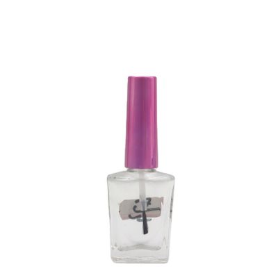 High quality 9ml clear unique luxury custom nail polish glass bottle with cap and brush 