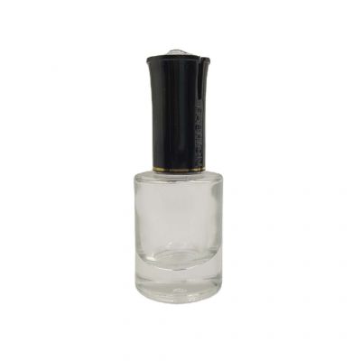 popular design hot sell 15ml empty round nail polish bottle with brush cap 