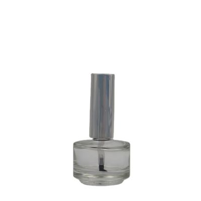Wholesale luxury customized empty clear glass nail polish bottle with cap and brush 