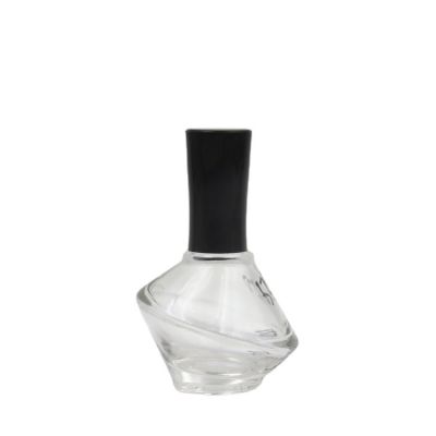 2020 new design 15ml empty unique luxury nail polish glass bottle with cpa and brush 