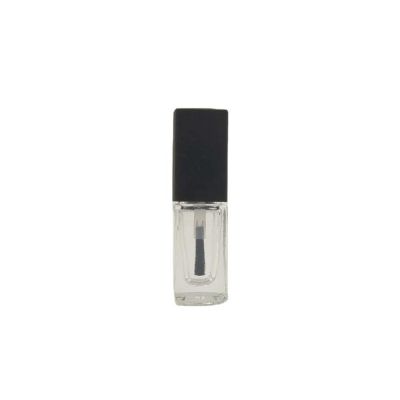 wholesale high quality 6ml clear glass empty square nail polish bottle 