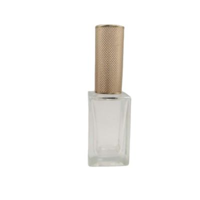 unique design high quality 15ml clear glass square nail polish bottle with brush 