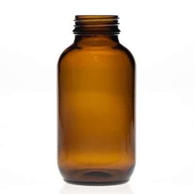 250ml 25cl Pharmaceutical Medicine Use Amber Wide Mouth Glass Bottle for Pill Drug 