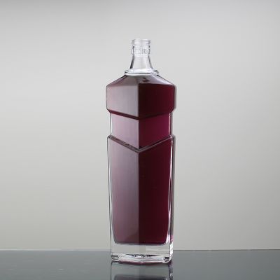Custom special shape guala cap finish vodka use flint glass bottle 500ml