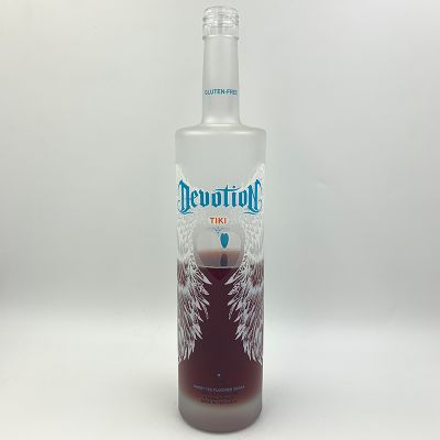 Frosted 750ml Clear Glass Bottle Wine 