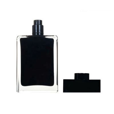 Classic T Sprayer Square Black Pink Perfume Bottles 50ml Glass Bottle for Men and Women 
