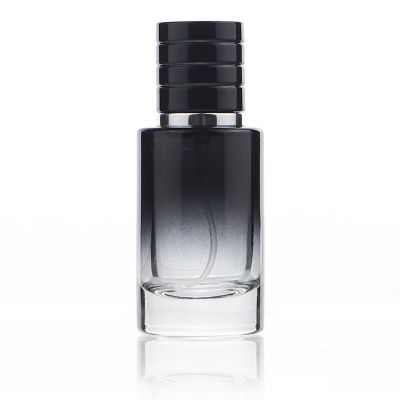 Private label perfume 30ml 50ml 100ml Empty black perfume bottle Cylinder perfume bottle with screw cap 