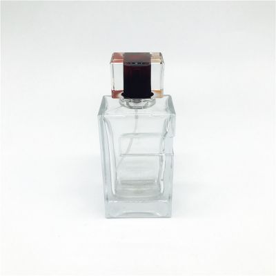 100ml High quality empty perfume glass bottle rectangle shape glass bottle for perfume 