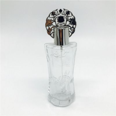 90ml Excellent romantic rose shaped perfume glass bottle 
