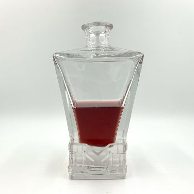 700ml High Quality Fancy Transparent Glass Bottle For Whisky Vodka Brandy 