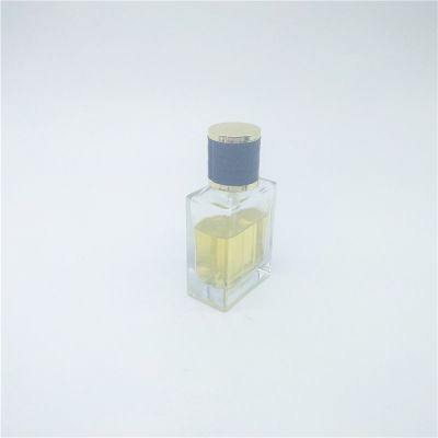 50ml clear rectangle square glass perfume bottle with pump sprayer 