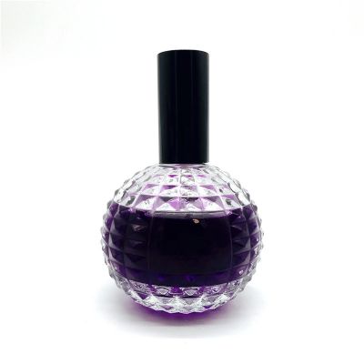 wholesale ball shape essential oil clear glass spray attar perfume bottle 