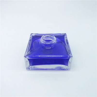 wholesale flat shape perfume glass reed car diffuser bottle 90ml 