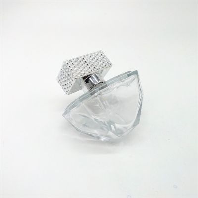 Fancy 90ml Quality Diamond Shape Mist Spray Glass Perfume Bottles 
