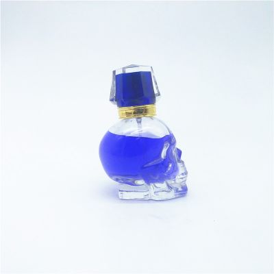 skull design 50ml empty spray perfume bottles refillable glass bottle for sale
