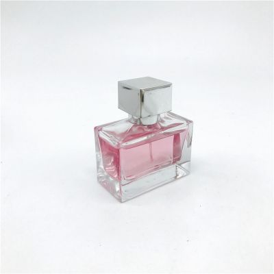 30ml square shaped perfume bottle with silver aluminum plastic cap 