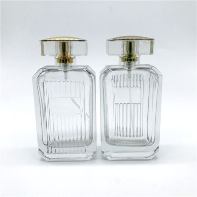 100ml rectangle shaped glass perfume bottles factory 