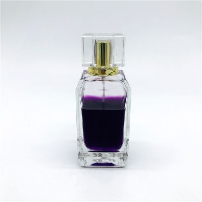 100 ml transparent glass perfume bottle with spray pump 