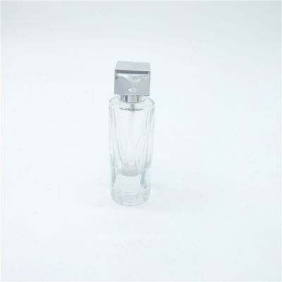 Perfumes glass bottle 30ML cylinder engraved label pocket empty refillable perfume spray bottle