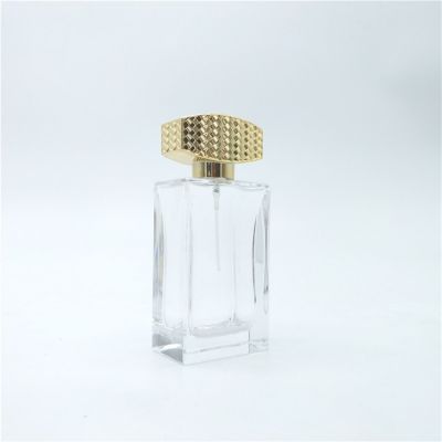 Perfume oil bottle design philippines 80ML luxury rectangle empty glass bottle perfume