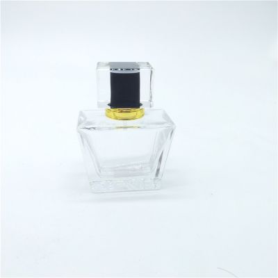 Trapezoid unique design empty bottle of imported perfume 50ml glass perfume bottle manufacturers