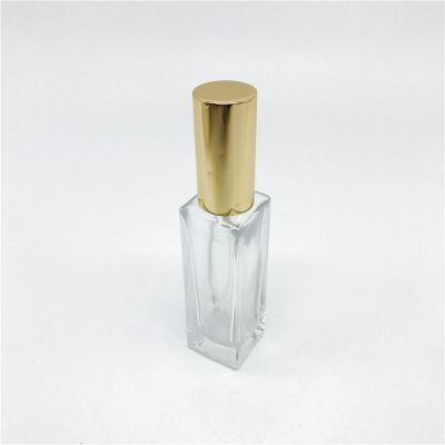 Wholesale Luxury 30ml Clear Empty Square Shaped Glass Spray Perfume Bottle