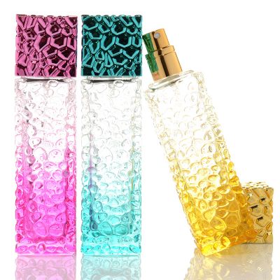 Custom print perfume oil use bottles empty square glass perfume bottle 50ml
