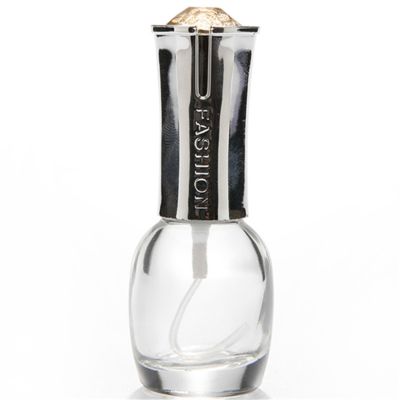 10ml wholesale popular round tear drop design clear travel aluminium sprayer screw perfume glass bottle 