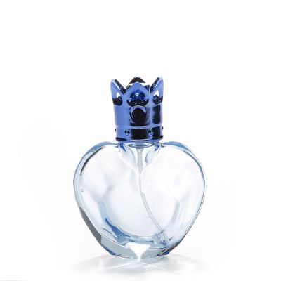 30ml wholesale crown top round apple shaped color coating charm smart refillable perfume spray glass bottle 