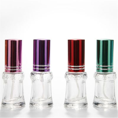 5ml factory wholesale empty fancy design aluminium spray refillable travel mini pocket perfume glass bottle 