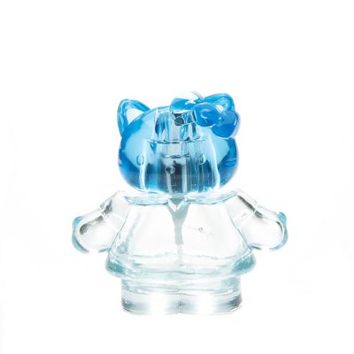 7ml wholesale bear shaped fancy travel red colored refill sprayer doll perfume glass bottle 
