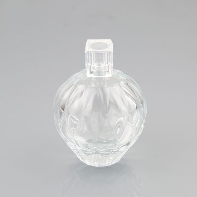 Newest design spherical glass bottle bueatful clear glass perfume bottle for women 