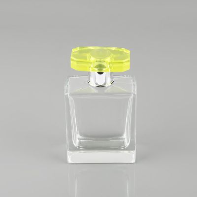 Chinese Manufacturer customized 70ml square shaped glass perfume bottle for women 