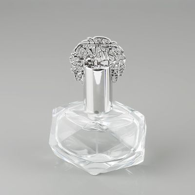 Diamond like clear glass bottle perfume diffuser bottle 