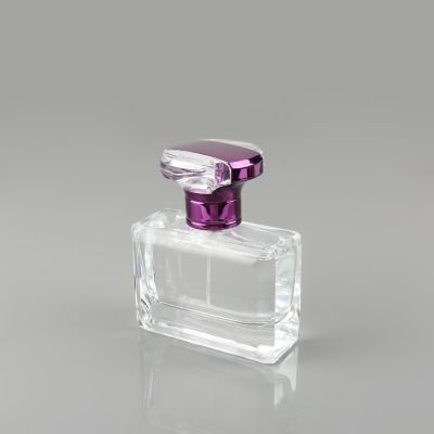 Wholesale Transparent Luxury Glass 50ml Perfume Bottle 
