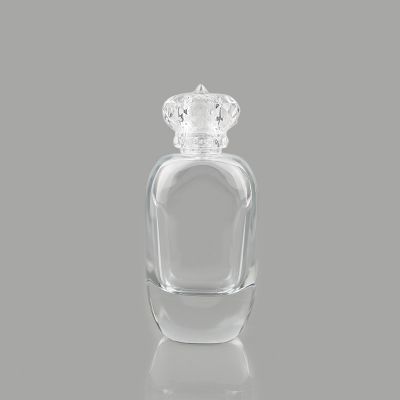 Customized empty clear perfume glass bottle for women 