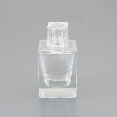 Top grade square glass bottle 30ML clear glass bottle for perfume 