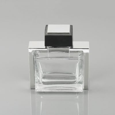 High Quality Square Spray Transparent Glass Perfume Bottle 
