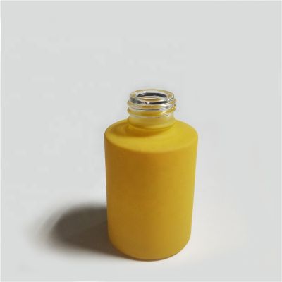 Yellow Perfume Glass Bottle with Pump Sprayer 30ml / Mini Glass Bottles 