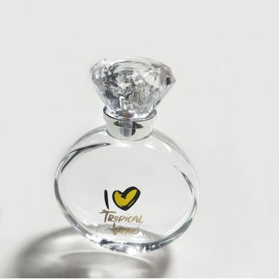 50ML Transparent New Customized Thick-bottomed Personalized Spray Glass Perfume Bottle 