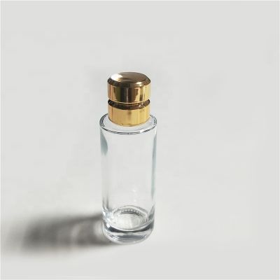 Custom Empty Transparent 60ml Clear Cylinder Perfume Glass Bottle 