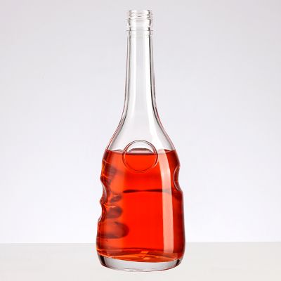 wholesale Clear glass bottle 500ml 700ml liquor glass bottle empty vodka glass bottle 