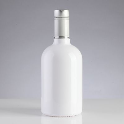 50cl glass bronzing wine bottle White light-proof glass bottle ceramic style tea oil bottle 