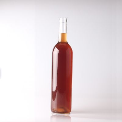 750ml wholesale price sophisticated golden lid glass bottle for brandy