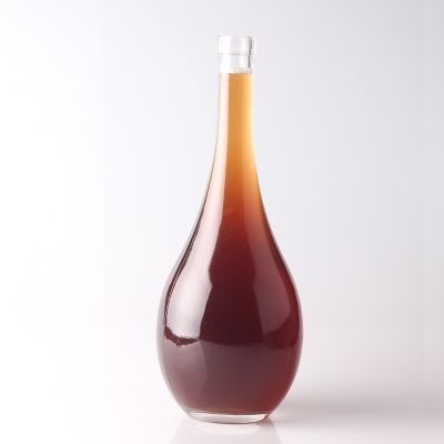 Competitive price handmade lead-free empty brandy glass bottles 