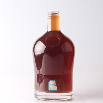 China supplier food grade custom brandy bottle with Transparent cap 