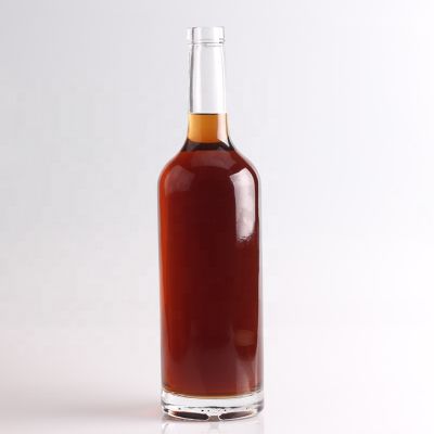 Popular round boston glass beverage bottle supplier bottle glass and cork 