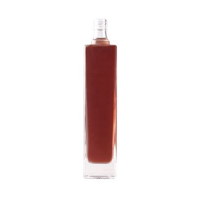 Factory Supplying High Quality Square Liquor Glass Bottle With Stopper 