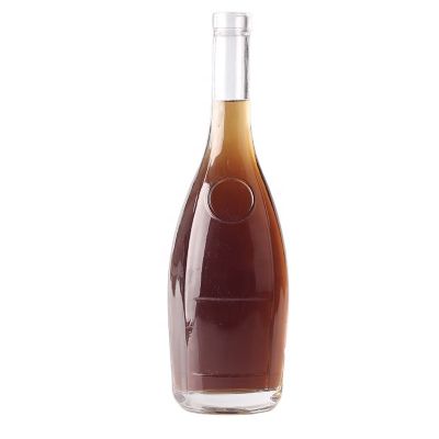 Factory Wholesale Sell Originality Clear Glass Bottle Long Neck Brandy Glass Bottle With Logo 