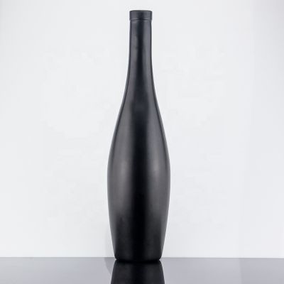 Food Grade Custom Black Olive Oil Glass Bottle 700ml For Corks 